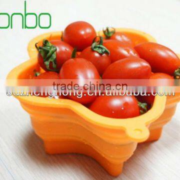 star shape bowl fruit bowl collapsible silicone bowl