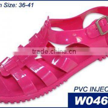 Fancy Lady Crystal Plastic Jelly Shoes