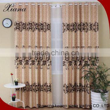 2016 popular excellent quality curtain,flower curtain,flocking curtain fabric