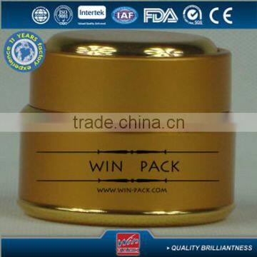 Golden Aluminum Lotion Bottle With Inner Side Plastic Bottle,shiny Gold Color Rim photo-2