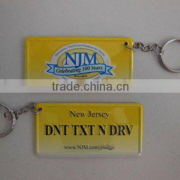 metal key chain aluminum keychain double side key chain