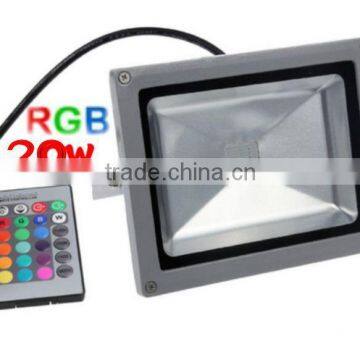 Remote Control 20W RGB Waterproof LED Flood Light (16 Different Color Tones)