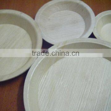 Different size dinner set round areca leaf plates for sale