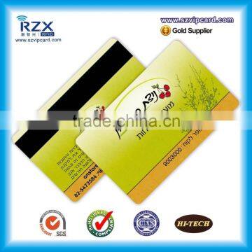 Club hotel application pvc magnetic stripe card with hico 2750oe