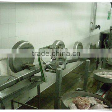 Pig Abattoir White Viscera Ground Type Automatic Conveying System For Food Processer