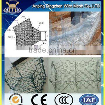 Galvanized gabion basket / galvanized gabion / anping hexagonal mesh