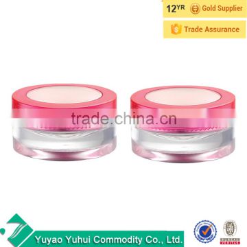 Beauty Containers Cosmetic Jars Plastic red Cap 5 G