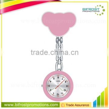 Mickey Shaped Portable Quartz Movement Digital Brooch Nurse Watch