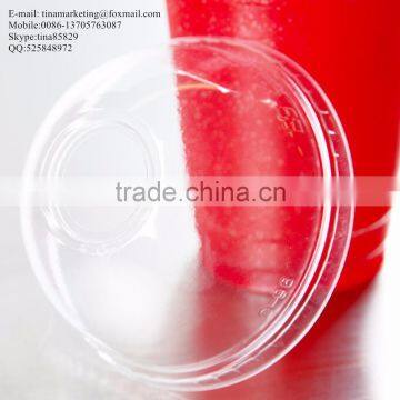 Custom Disposable PS Plastic Clear Dome Lid With Hole for Clod Drink Cup photo-2