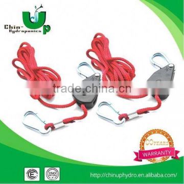 lighting accessories adjustable hanger 1/8" rope ratchet/ grow hanger 150lbs 68kg/ 1/4" rope ratchet with plastic wheel