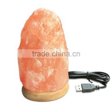 USB Salt Himalayan Natural USB Salt Lamps 1 Kg 2.5 Lbs 3.5 x 3.5 x 6 Inches 5 Feets Cord Bulb LED Base