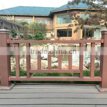 outdoor waterproof wood plastic composite fence / wpc plastic railing