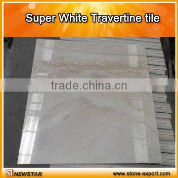 vein cut white travertine