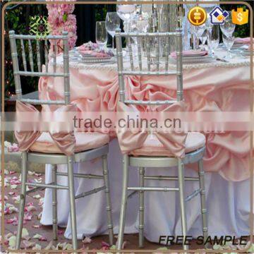 fancy satin chair covers and table cloth