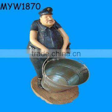 fancy policeman or cop chef ceramic beer ice cheap ice bucket