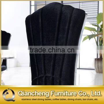 Fancy Black Velvet Dining Chair for Hotel photo-6