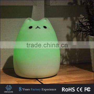 LED Color Changing Silicone Animal Night Light Cat Led Light photo-3