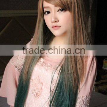 Hot Selling New Fashion Womens Anime Long Blonde Wavy Curly Wig Hair Cosplay Wig photo-5