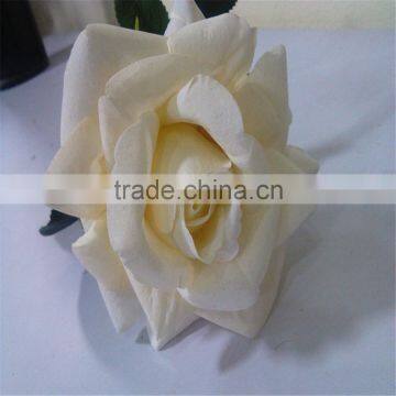 SJ20170003 White Artificial Silk Flower Rose Bud photo-2