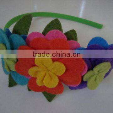 Hot new bestselling product wholesale alibaba handmade Felt spring flowers headband made in China