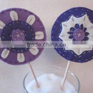 2017 best selling new product decorative custom handmade fabric china supplier felt cheap fashion flexible stick wholesale