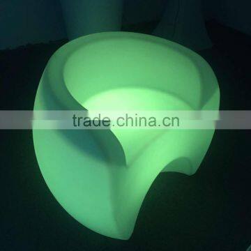 Modern Classic Plastic Colorful Lighting Illuminated RGB LED Chair With Table photo-3
