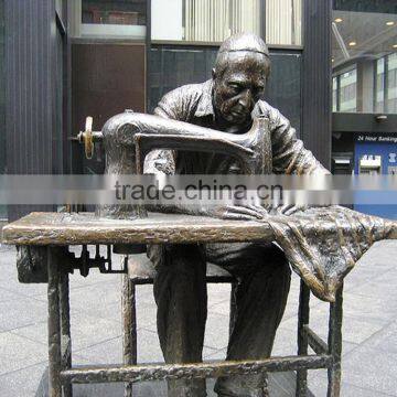 large outdoor statues bronze sculpture of garment worker