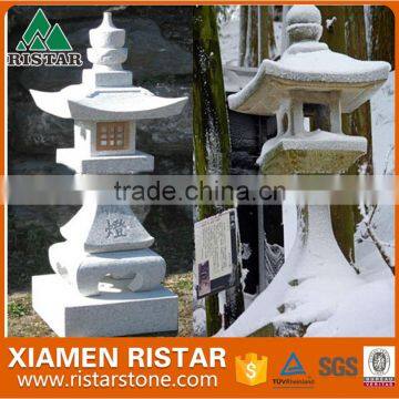 G603 grey white granite stone lantern Japanese style NEW