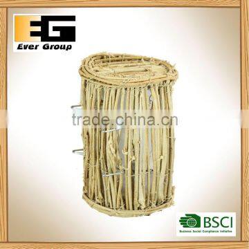 Handmade Natural Rattan Tray With Plastic Linning for Garden Planter photo-4