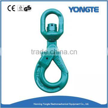 Rigging accessories G80 self locking swivel alloy hook