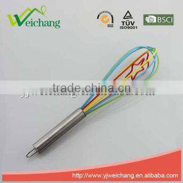 WCW002A Good quality star shape Egg whisk Silicone Wire Whisk, Egg Frother, Milk & Egg Beater Blender 12" hot sales