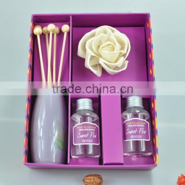 Factory sola flower diffuser set, aroma reed diffuser gift set