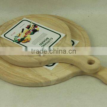 factory round pizza blank rubber wood cutting board