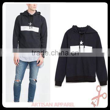 custom Funnel collar hooded sweatshirt with Long sleeves men hooded sweatshirt with printing logo
