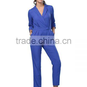 2015 New Arrival Elegant 3/4 Sleeve Women Wrap Jumpsuit photo-2
