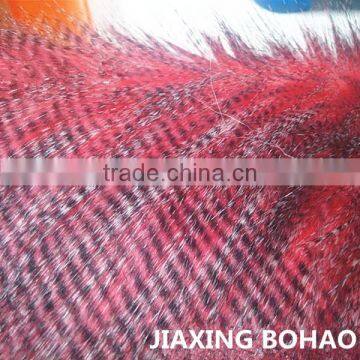 2015 Imitation peacock feather long hair fabrics