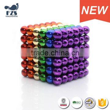 B01New Arrival 216 pcs colorful 5mm magnetic Buck Ball Neodymium Balls fidget toy