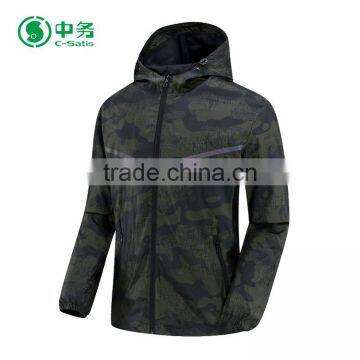 Fashion Design Lightweight 100% Polyester Outdoor Camo Running Sports Jacket for Men photo-3