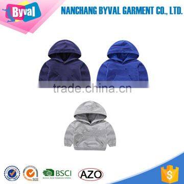 Wholesale OEM Fancy Custom Design Baby Cotton Long Sleeve Pullover Children Plain Hoodies For Kids
