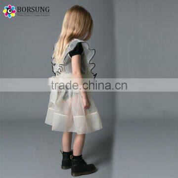 Organza Tulle Children Frock Designs Fancy Dress Overall Dress Girls Casual Summer Cotton Puffy Dresses