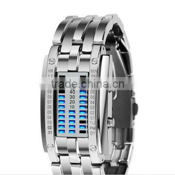 HOT Tungsten Steel Watches Men Binary LED Watch Sport Clock Outdoor Fashion Watch Calendar Luxury Digital Lovers Watch Pair photo-4