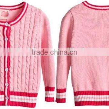 Wholesale Custom Handmade Child Children's Cable Knit Cardigan photo-2
