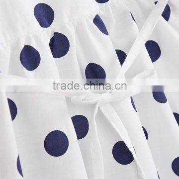 Children Boutique Summer Clothing Baby Girls White Big Polka Dot Ruffle Dress Party Wear photo-4