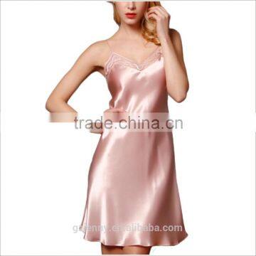 OEM Service Women Sleepwear V Neck Slip Sexy Nighty For Honeymoon photo-3