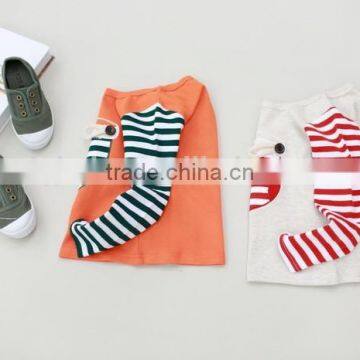 Wholesale Autumn Design Boutique Childrens Clothing 100% Cotton Baby Longsleeve Top photo-4