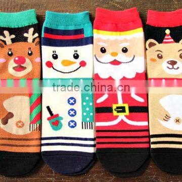 2016 New 3D Cartoon Christmas Snowman Socks Women Cotton Socks Floor Women Cotton Socks