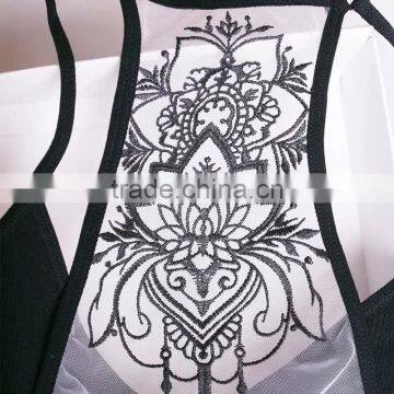 Stylish Style Beautiful Embroidered Back Wireless Bra Sexy Ladies Yoga Bra photo-3