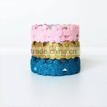 Good Golden Powder Tape ,multicolor Tape Customize ,flower Model Adhesive Tape for DIY ,decoration Glitter Tape photo-2