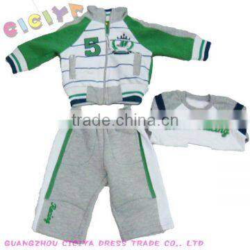 Boy's design pajamas winter thickness fleece 3pcs nice clothing sets for children boys