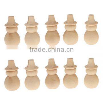 Plain Blank DIY Wooden Snowman Peg Dolls Wedding Party Cake Toppers Favour Craft Decoration